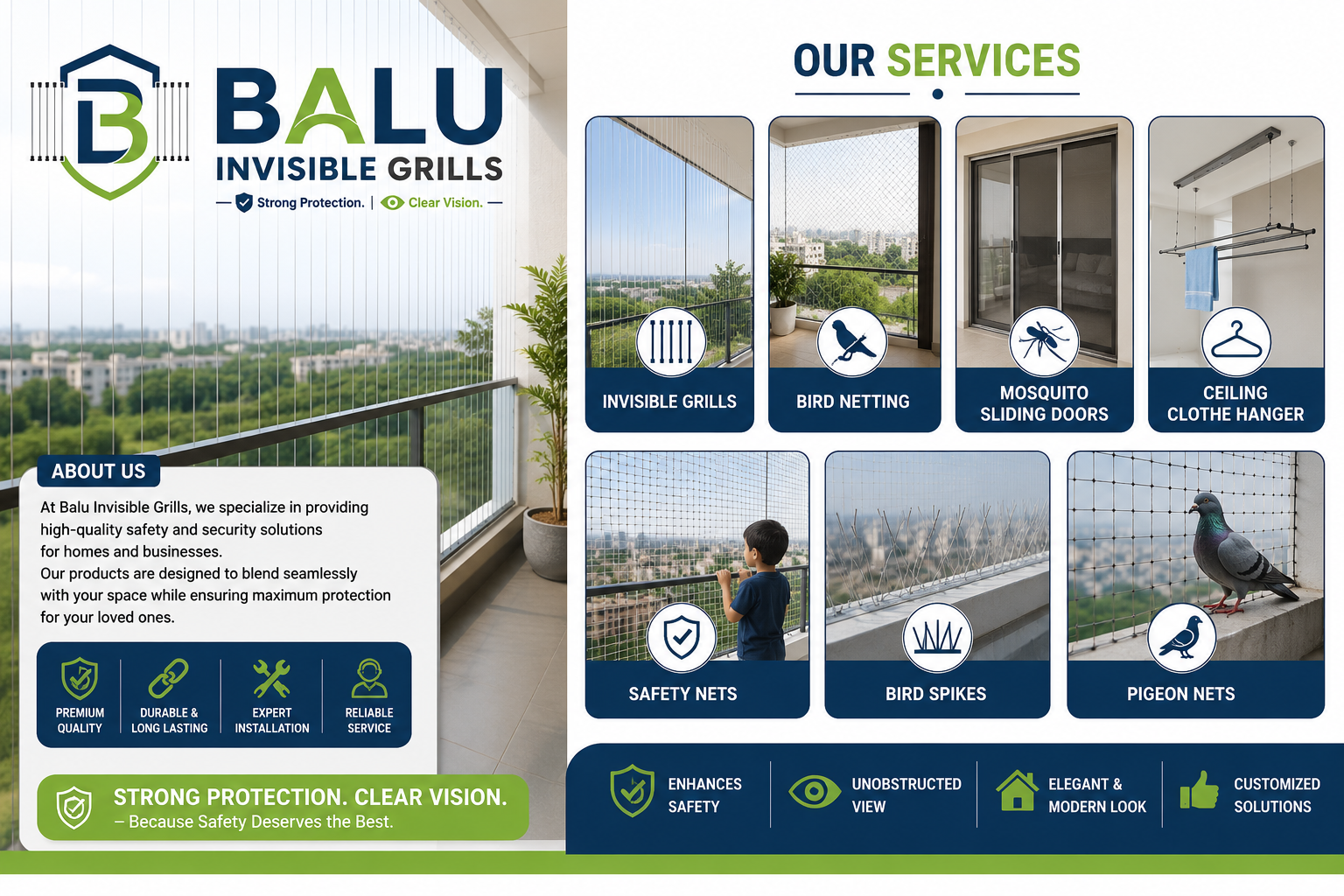 BALU Invisible Grills installation