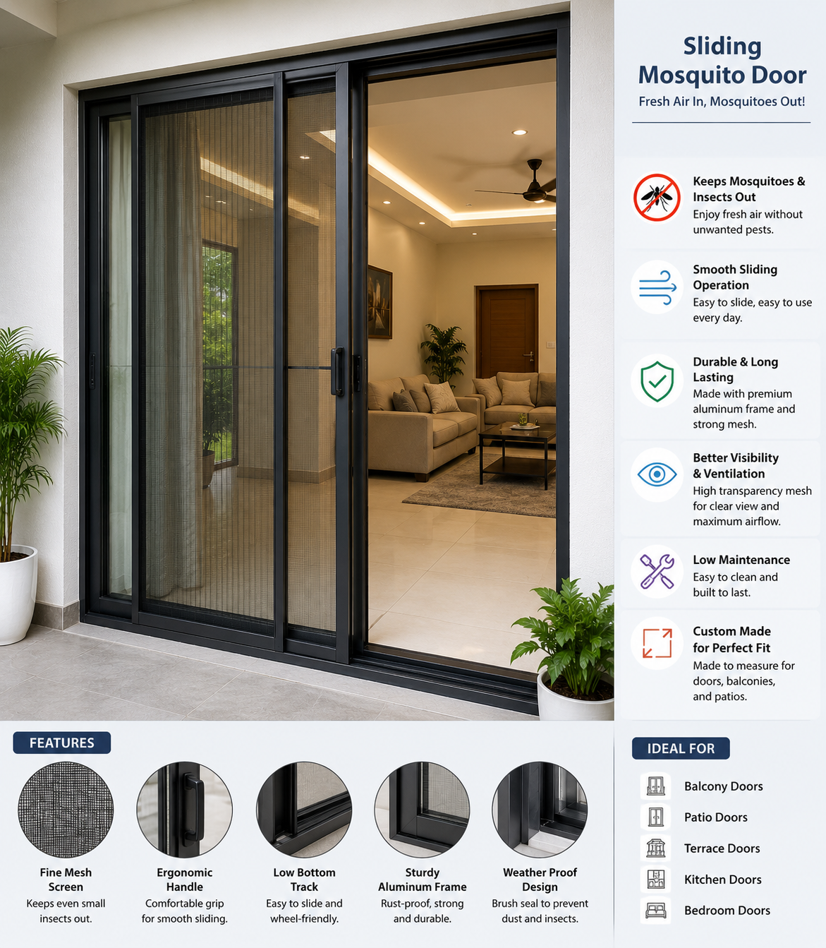 Sliding Mosquito Door